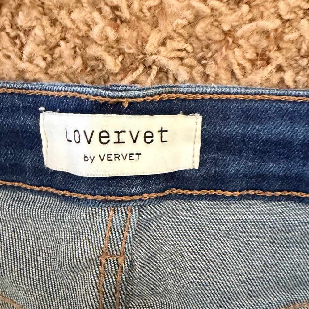VERVET BY FLYING MONKEY Mid-Blue High-Rise Wide Leg Jeans - Picture 4 of 5